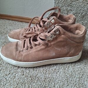 Rag & Bone Womens Kent Mid Top Tan Suede Sneakers Lace Up Size 36.5 (6.5)